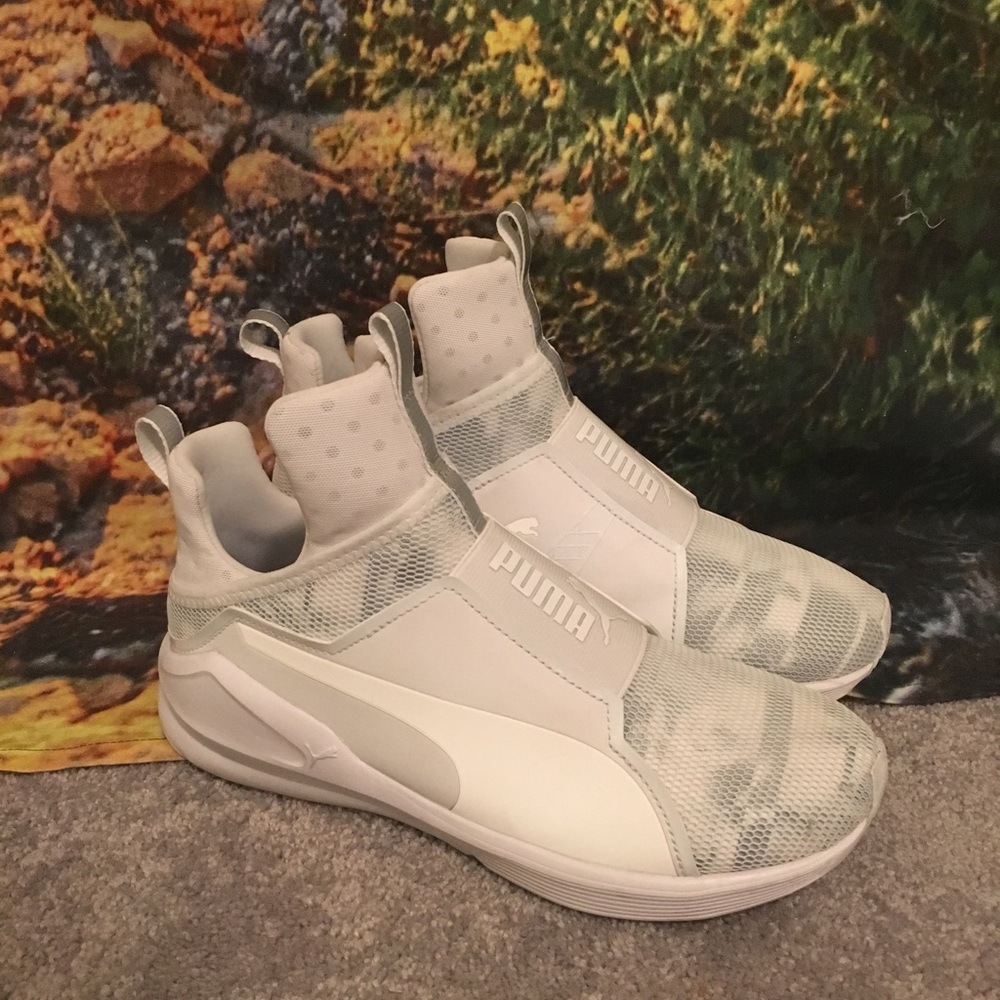 White Puma Fierce Sneakers- Swan